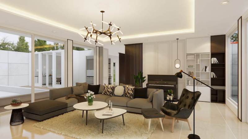 jasa desain interior ruang keluarga murah 2022